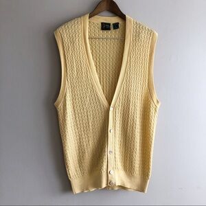 ✨$7 CLEAR-OUT✨ Bobby Jones Vintage Golf Knit Sweater Vest | 100% Cotton | Yellow
